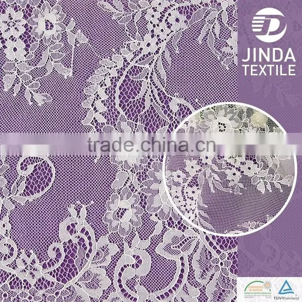 Bridal White French Lace Flower Embroidery Fabric for Dress Supplier's Choice photo-5