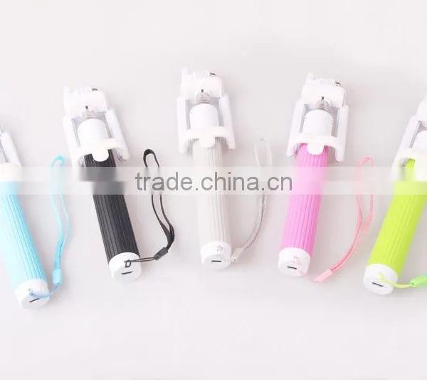 Newest Product 2016 Wholesale Mini Foldable Bluetooth Selfie Stick With Cable photo-5