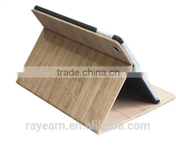 Best Selling Item Tablet Case With Wooded Grain PU Cover For IPad photo-5