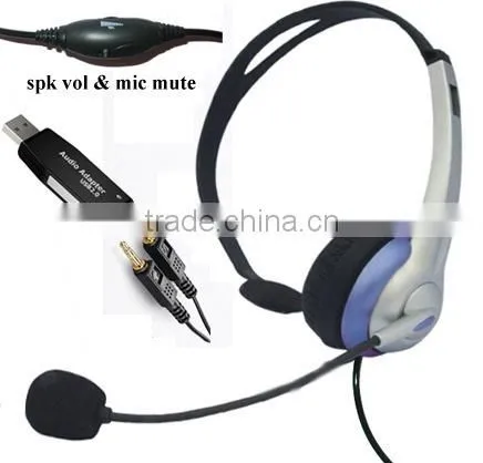Lightweight Professional Website USB Headset USB-69Svcmute