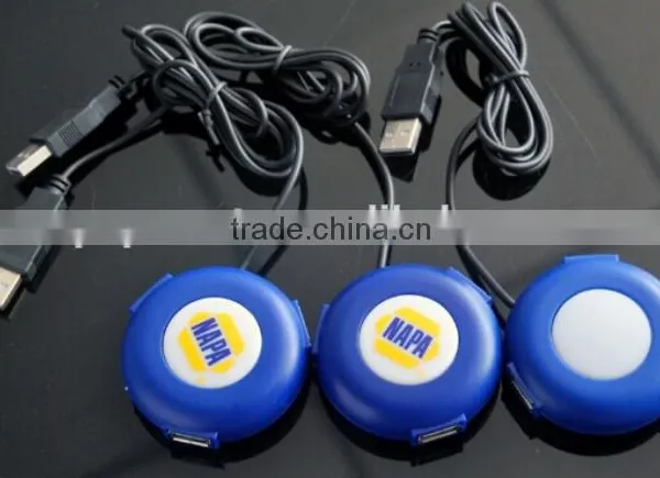 Promotional Gift Computer Round Shape 3 Port Usb Hub With Website Button photo-5