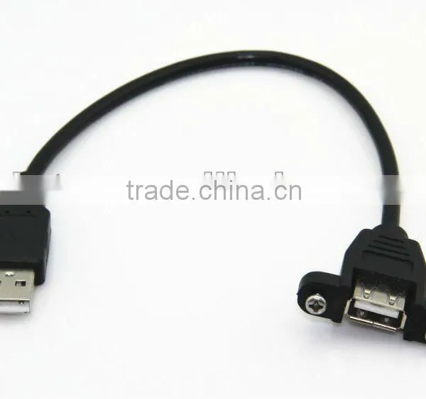 High Speed USB A Male to A Female Extension Panel Mount Cable