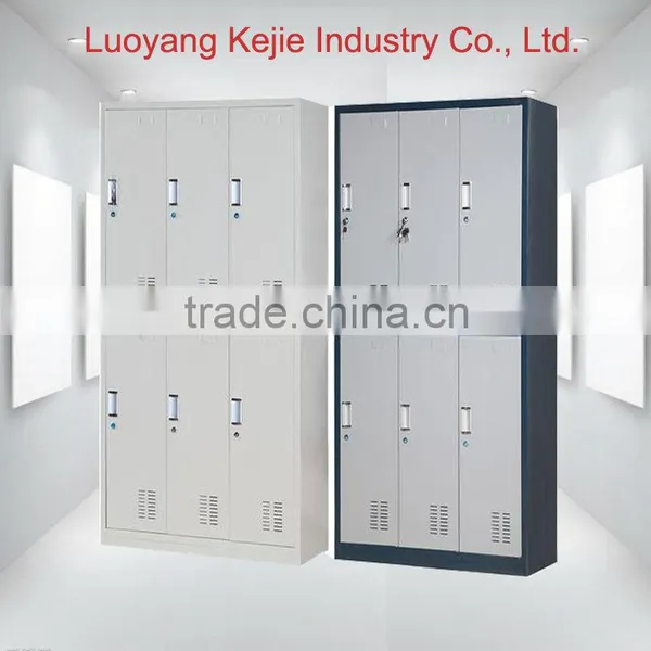 Cold-rooling Steel Lockers/furniture for Clothing Store 6 Door Clothes Locker 6 Door Steel Clothes Locker School Metal Wardrobe photo-2