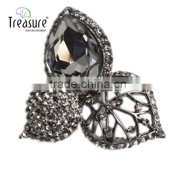 Custom New Popular Jewellry Hollow Alloy Golden and Gun Black Leaf Brooch Jewelry photo-3