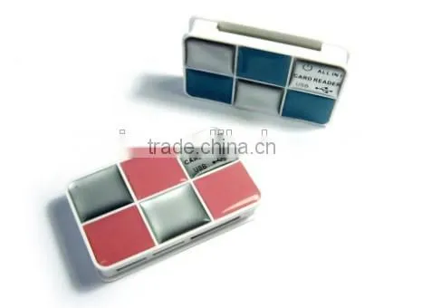2.0 Universal All-In-One Flash Memory Card Reader Support SD TF MS M2 XD CF Mini Pocket Size photo-4