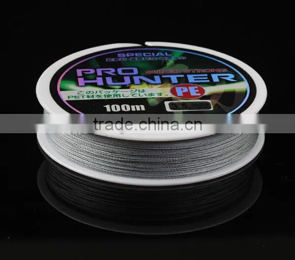 PE Braid Fishing Lines With High Breaking Strain, Smooth Surface, 3-12 Strands, Color/length of per Spool Are Optional