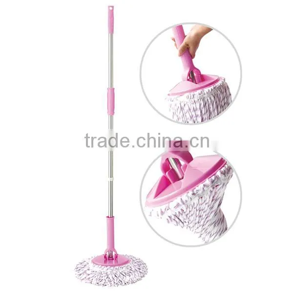 Twist Floor Mop Microfiber 200g Stainless Steel Handle 180degrees Rotatable