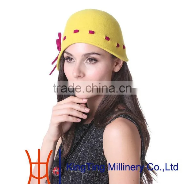 Bonnet Wool Felt Women Hat photo-4