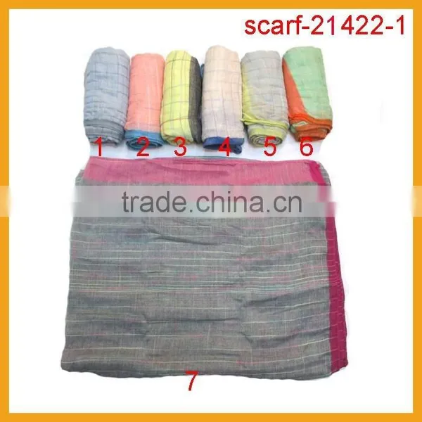 Professional Factory Hot Selling Cotton Scarf, Long Plain Color Scarf, Shawl Scarf photo-2