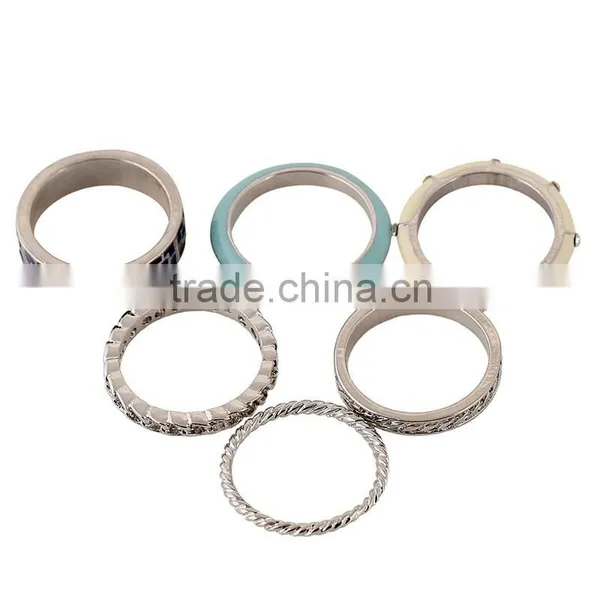 2016 Latest Hot Sale New Design 6pcs Gold Finger Joint Rings photo-2