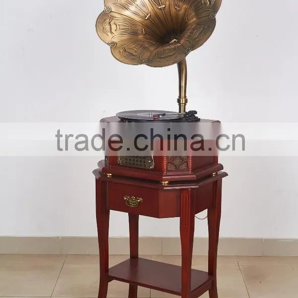 Antique Retro Wooden Gramophone With Usb Mp3 Player 2016 photo-5
