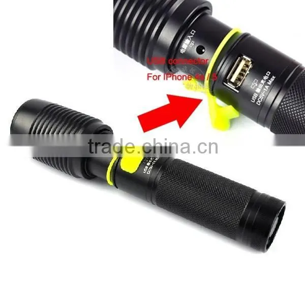 POPPAS 6618 XM-L2 Output 600LM High Power With Usb Rechargeable Flashlight photo-5