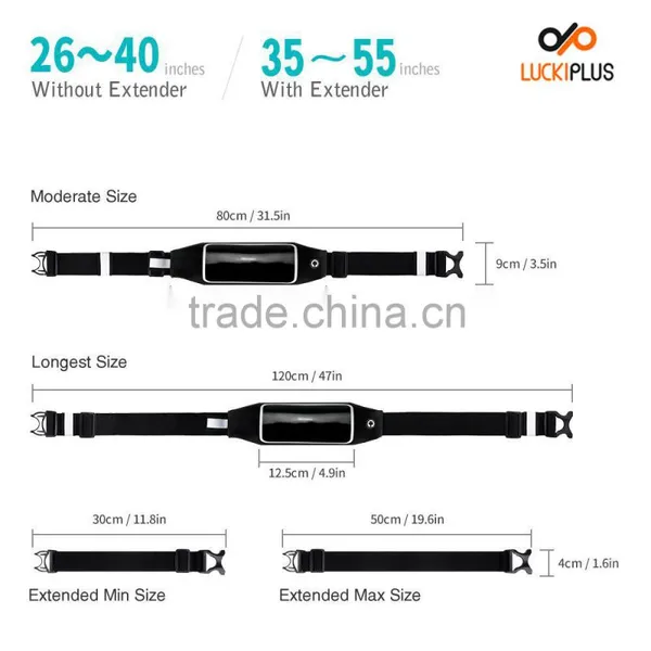 Luckiplus Running Belt Waist Pack,Sweatproof Reflective Belt Waist Bag for IPhone 6S/PLUS Transparent Touch Screen Window Green photo-4