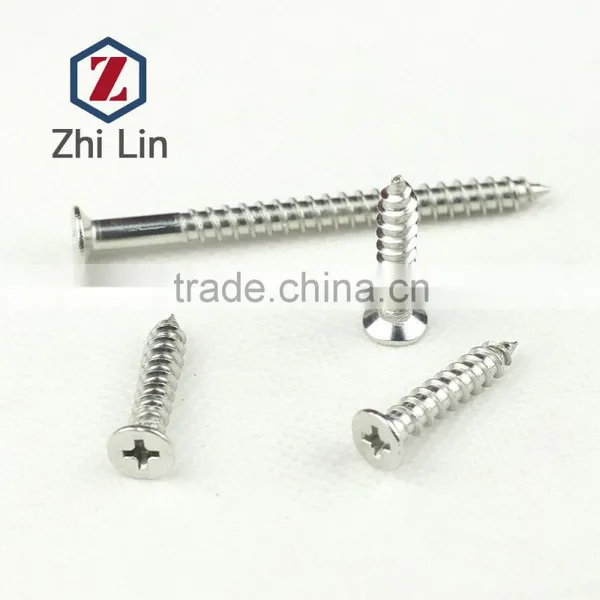 Stainless Steel Cross Recessed Countersunk Head Self-tapping Screws DIN7982 M2.9