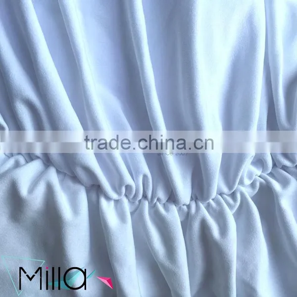 Wholesale Wedding Lycra Spandex Ruffled Banquet Chair Cover With Diamond Buckle photo-4