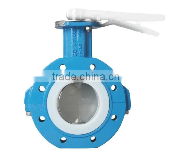 PTFE Anti-corrosion Butterfly Valve/Lining Ball Valve Export