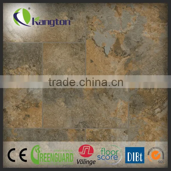 Sound proof Cobblestone stone luxury Vinyl Flooring for cottage