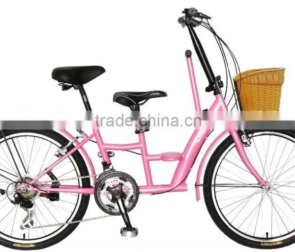 AiBIKE - Mom & Baby - 24 Inch 6 Speed - Sweet Pink - Mother Child Bicycle