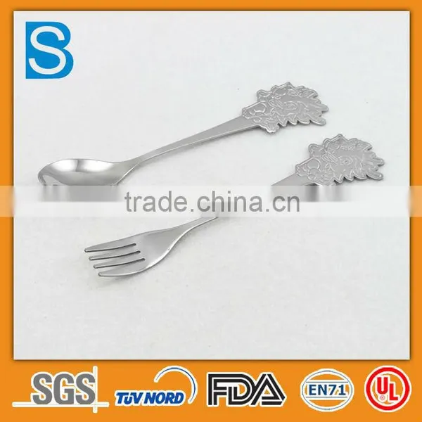 Cartoon Handle Stainless Steel Fork Spoon photo-5