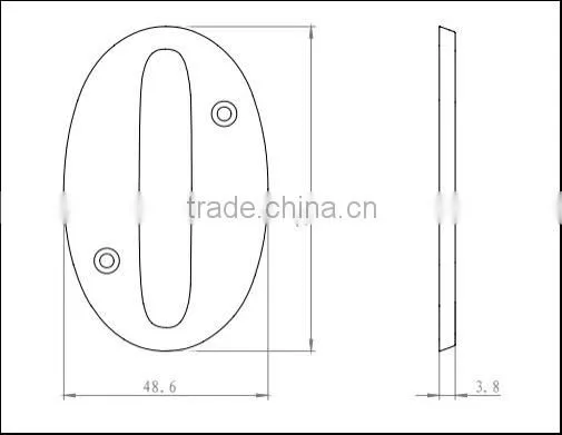 Modern Manufacture Metal Door Numbers and Letters Design,Polished MIRROR Color Door Numbers photo-2