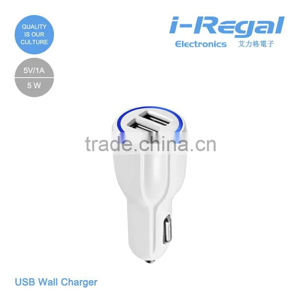 New Ring LED 2-USB Ports Car Charger photo-2