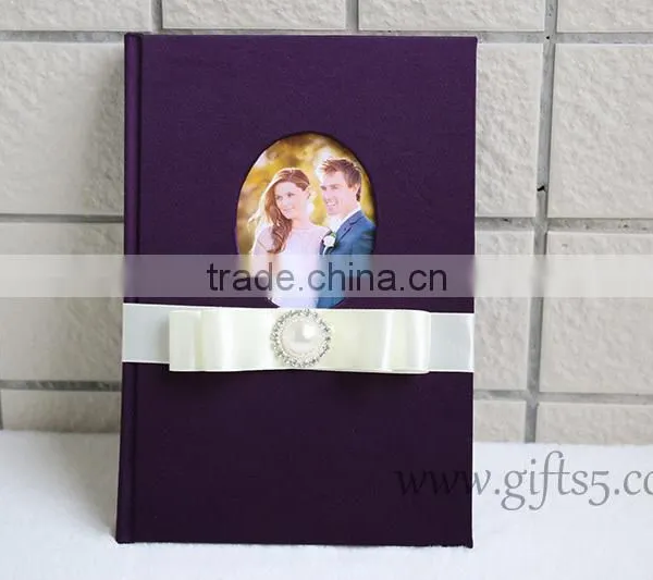Purple Wedding Guest Book in Handmade photo-2