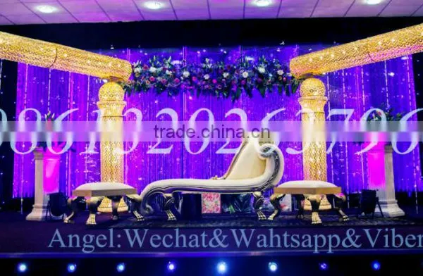 the New Design Crystal Wedding Pillar Mandap Wedding Columns Used Wedding Decoration
