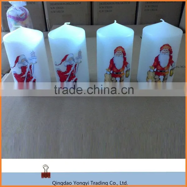 Wholesale Cheap Flameles White Christmas Pillar Candle Wax photo-4
