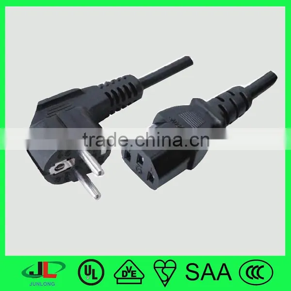 EU 2 Pin Schuko Plug Right Angle Electric Power Plug photo-2