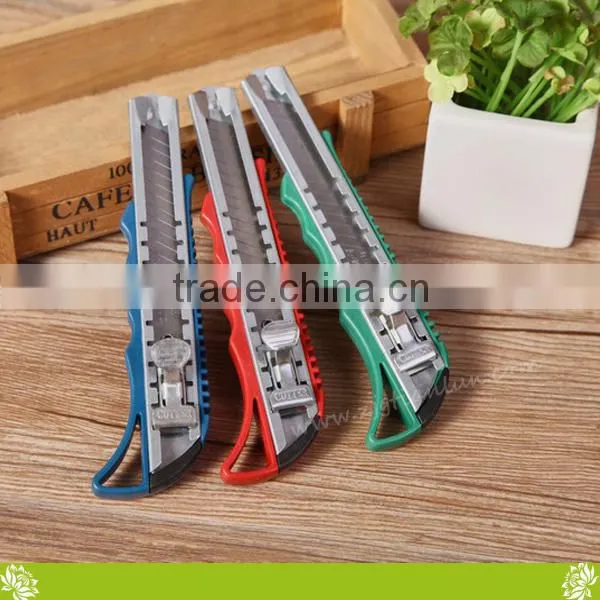 Free Sample Plastic Box Cutter Safety Knife Office,Portable Mental Art Knife Factory,Utility Cutter Safety Knife Tool for Office photo-6