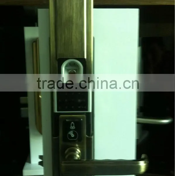 Slide Cover Bronze Fingerprint Door Security Lock photo-3