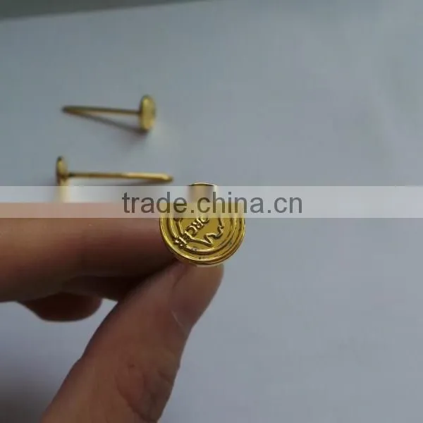 Gold Color Metal Nail Pin,custom Metal Nail With Logo Embossed,metal Lapel Pin photo-2