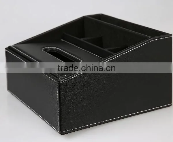 High Quality Originality Black PU Storage Box/tissue Boxes photo-3