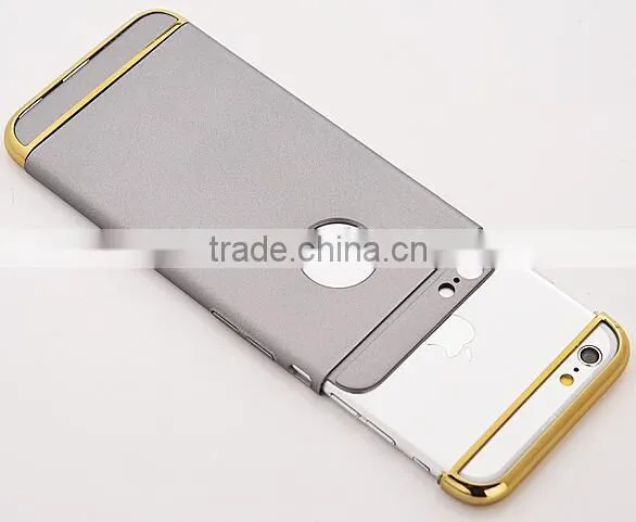 Luxury Removable 3 in 1 Hard Plastic Case For IPhone 6 6S 4.7 / Plus 5.5 PC Plating Matte Cover For IPhone 6S Case photo-3