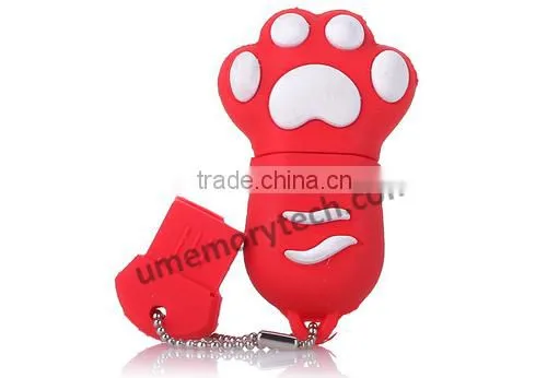 Cheap 8GB-32GB Thumb Flash Drive Paw Shaped USB Flash Memory photo-3