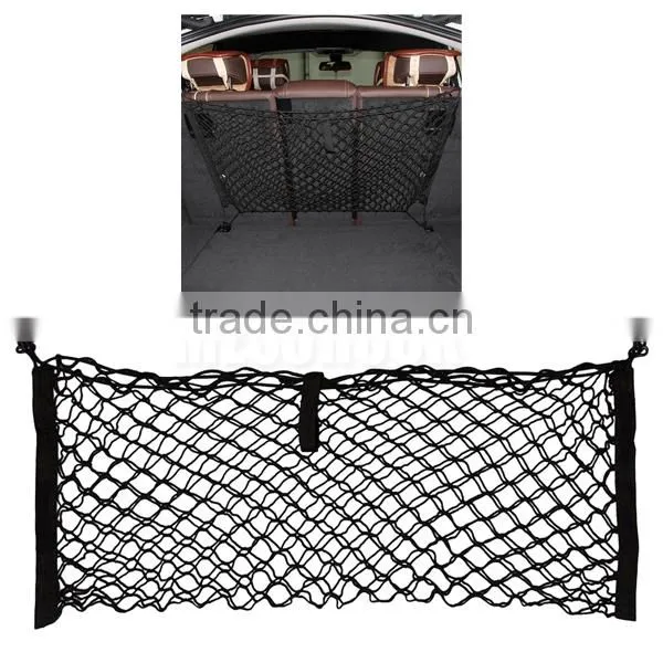 Black Mesh Net Hammock Cargo Storage Mesh Storage Net Trunk Cargo Organizer Cargo Net photo-2