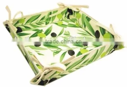 Rectangle Folding Washable Woven Fabric Baking Bread Basket photo-4