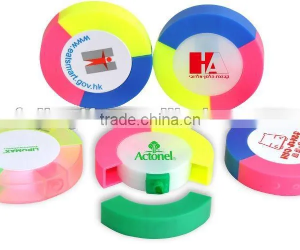 3 in 1 Circle Round Shaped Geometric Figures Promotional Highlighter Pen With Shapes for Promotion/Highlighter Marker photo-4