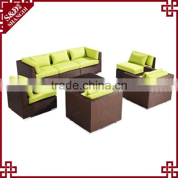 Modern Living Room Furniture 7-seat Design Rattan Weave American Sofa Set photo-6