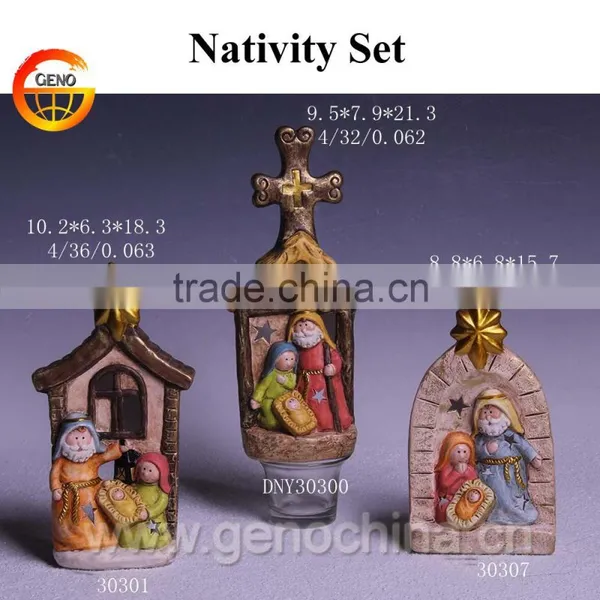 Hand Made Religious Terracotta Nativity Set photo-2