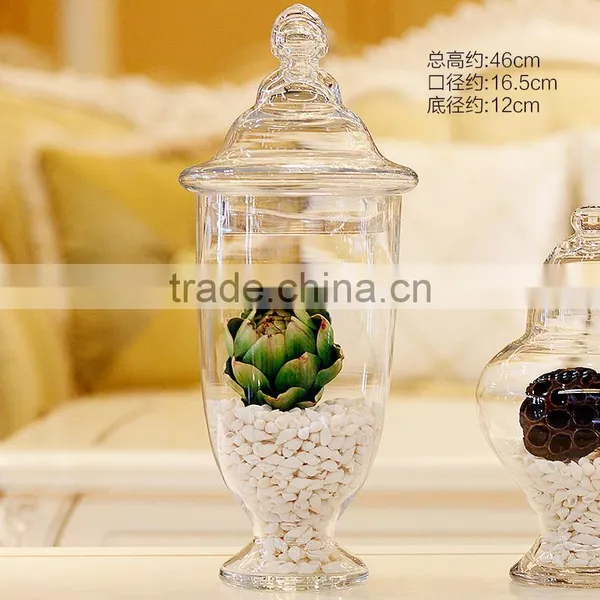 Creative Clear Glass Jars With Lid for Wedding Table Centerpieces photo-2