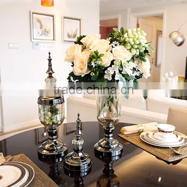New Design European Style Home Wedding Decor Transparent Glass Vase photo-2