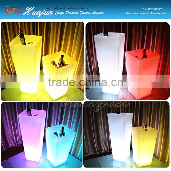 Mood Garden Champagne Pot/ Out Door Plastic Storage Container/LED Ice Bucket/color Chaning Outdoor Planter photo-2