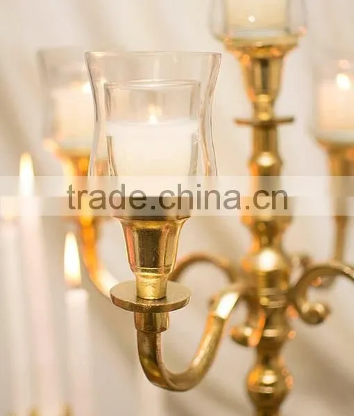 Gold Candelabra , Crystal Candelabra Centerpieces Wholesale , Glass Candelabra photo-3