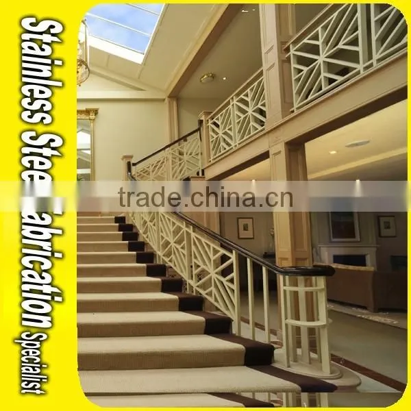 Engraved Decorative Integral Aluminum Stair Railing Side Mounting Baluster photo-2