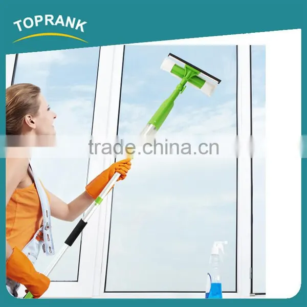 Toprank Multifuction Telescopic Aluminium Pole 2 In 1 Spray Mop Floor Cleaning Microfiber Water Spray Mop With Window Squeegee photo-3