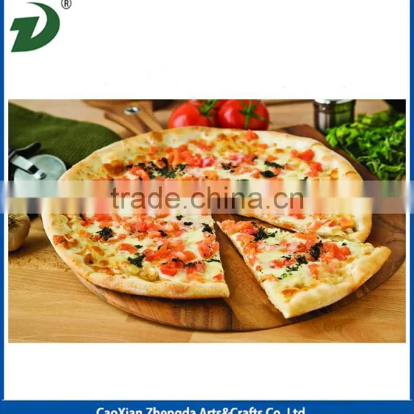 Acacia Wooden Pizza Serving Plate photo-2