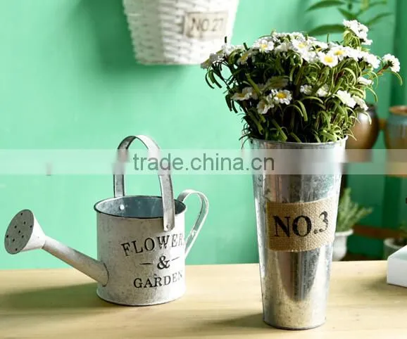 Newest Design Tin Flower Pot Tin Pots Galvanized Plant Pot Tin Planters Wholesale For Garden Decoration And Home Decor photo-3