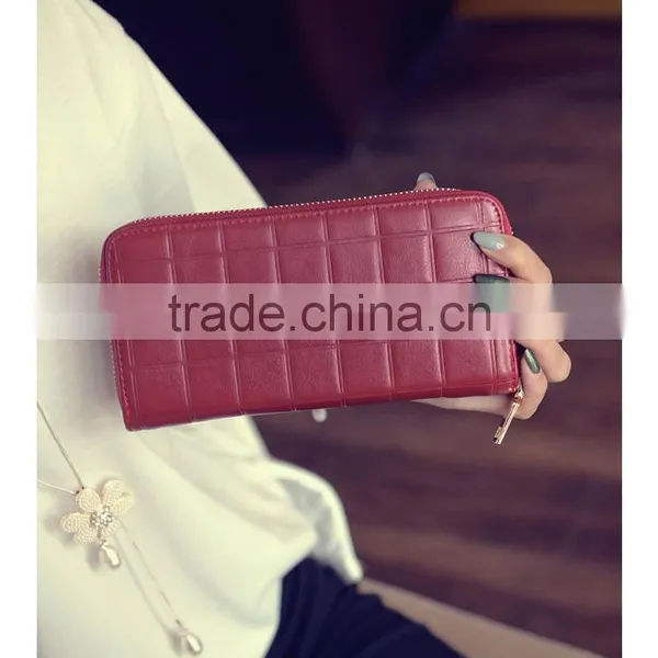 Women Long PU Leather 3 Fold Handbags Purses Clutch Wallet photo-2