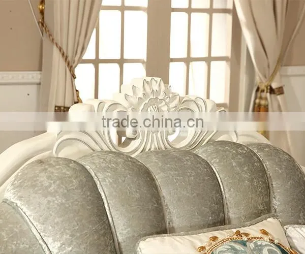 M007 French Upholstery Fabric Wooden Sofa Set Furniture Chesterfield Sofa photo-5